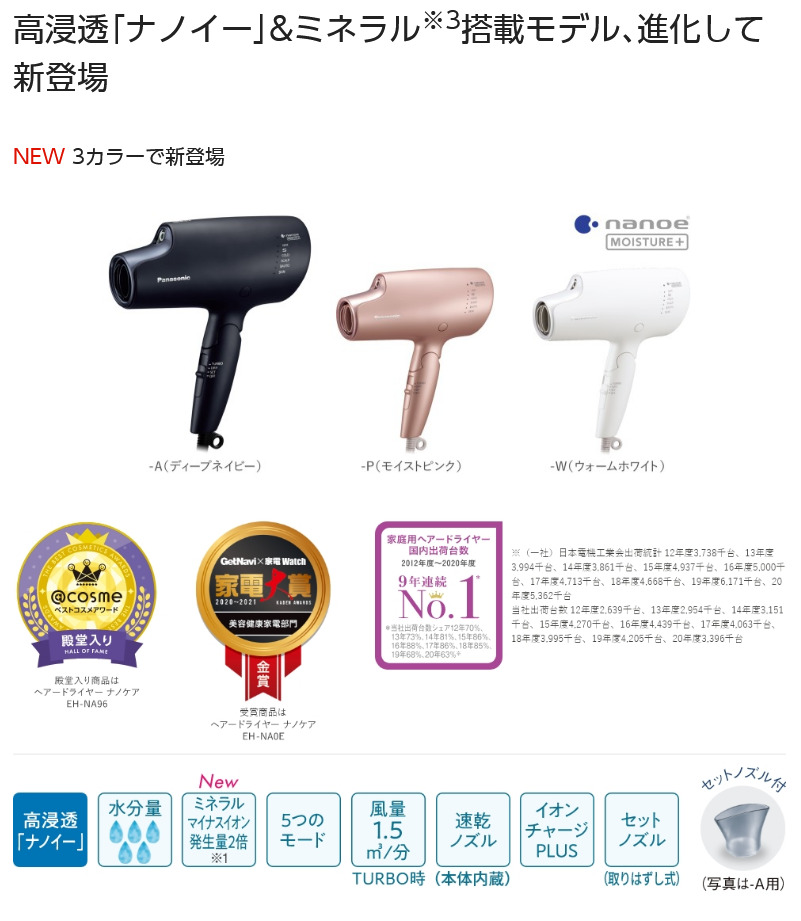 Panasonic ヘアードライヤー ナノケア EH-NA0G ：激安安心家電品.com