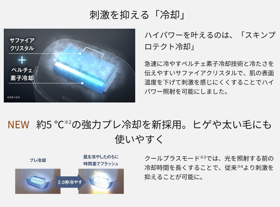 Panasonic 光エステ スムースエピ パワー＆クール ES-WG0B-H